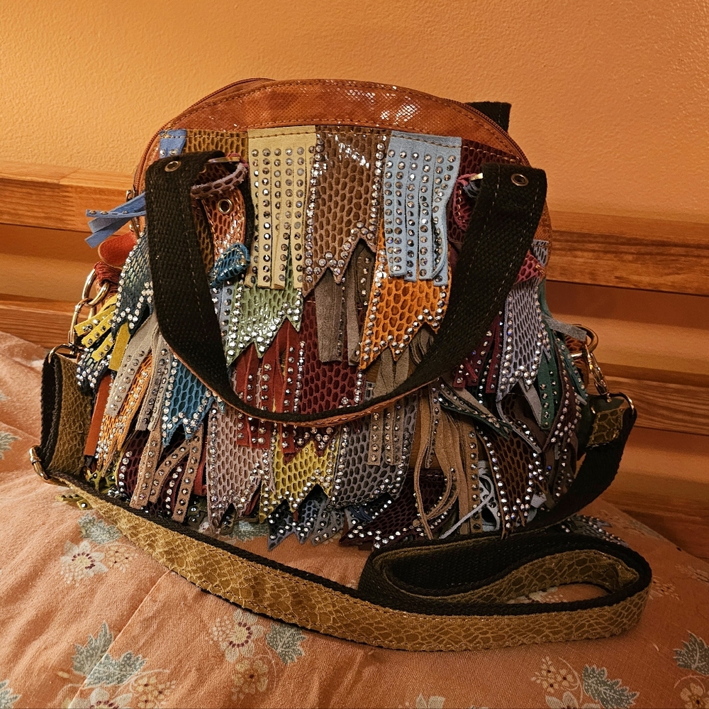 Boho Multicolor Hippiecore Patchwork Purse Bag Crossbody